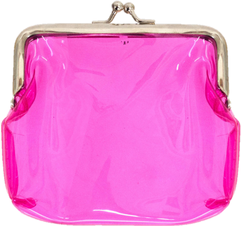 #90s#hot Pink#furry Handcuffs#sexy#clear Coin Purse - Coin Purse (500x625), Png Download