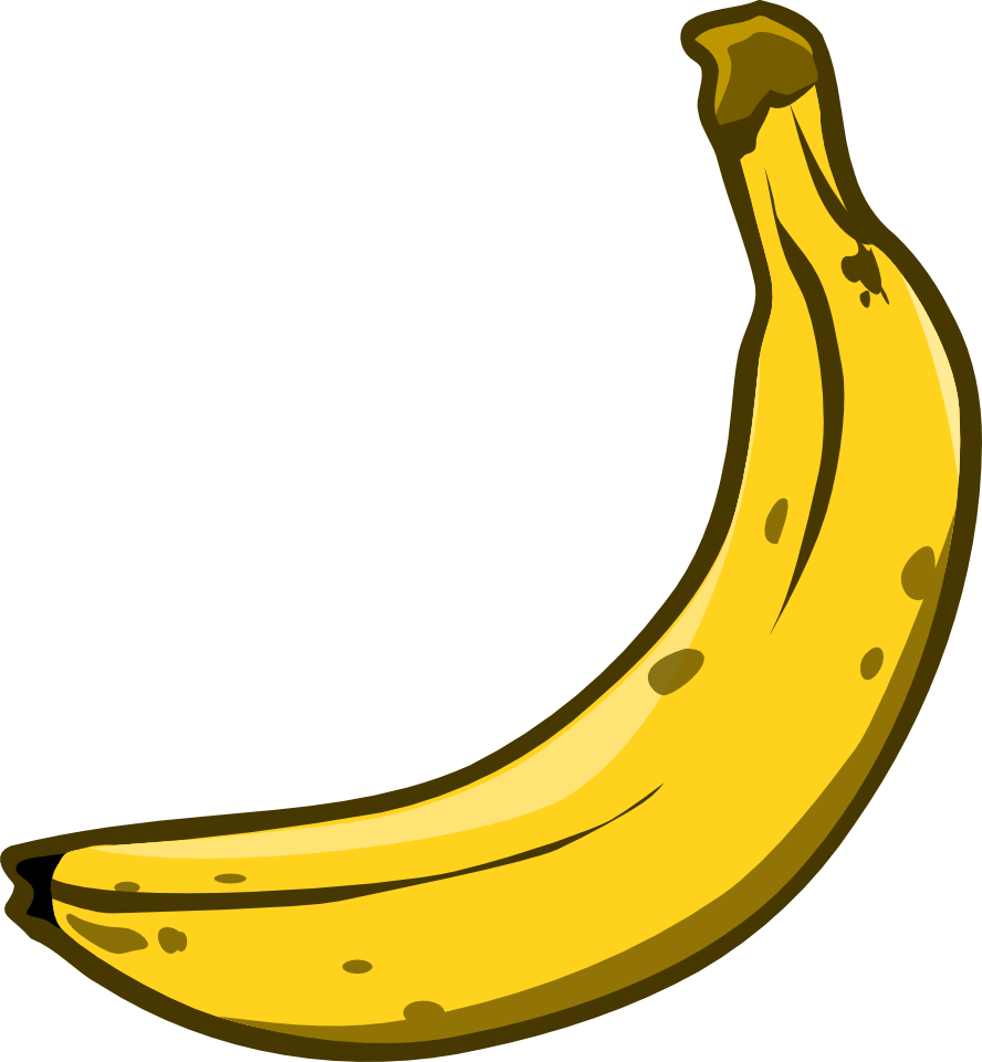 Banana Clip Art Free - Banana Creative Commons Free (888x961), Png Download