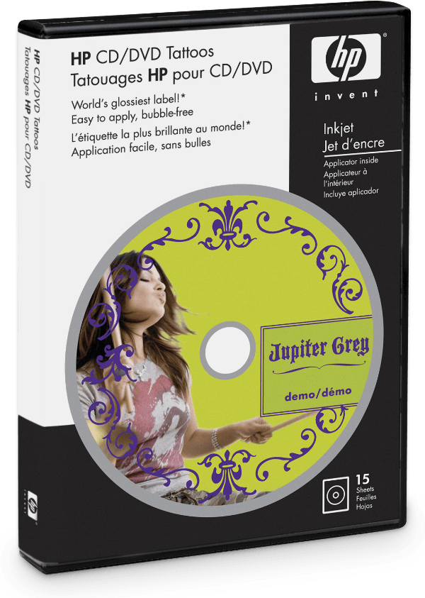 Hp Cd/dvd Tattoos - Hewlett Packard Tattoo Label (600x843), Png Download