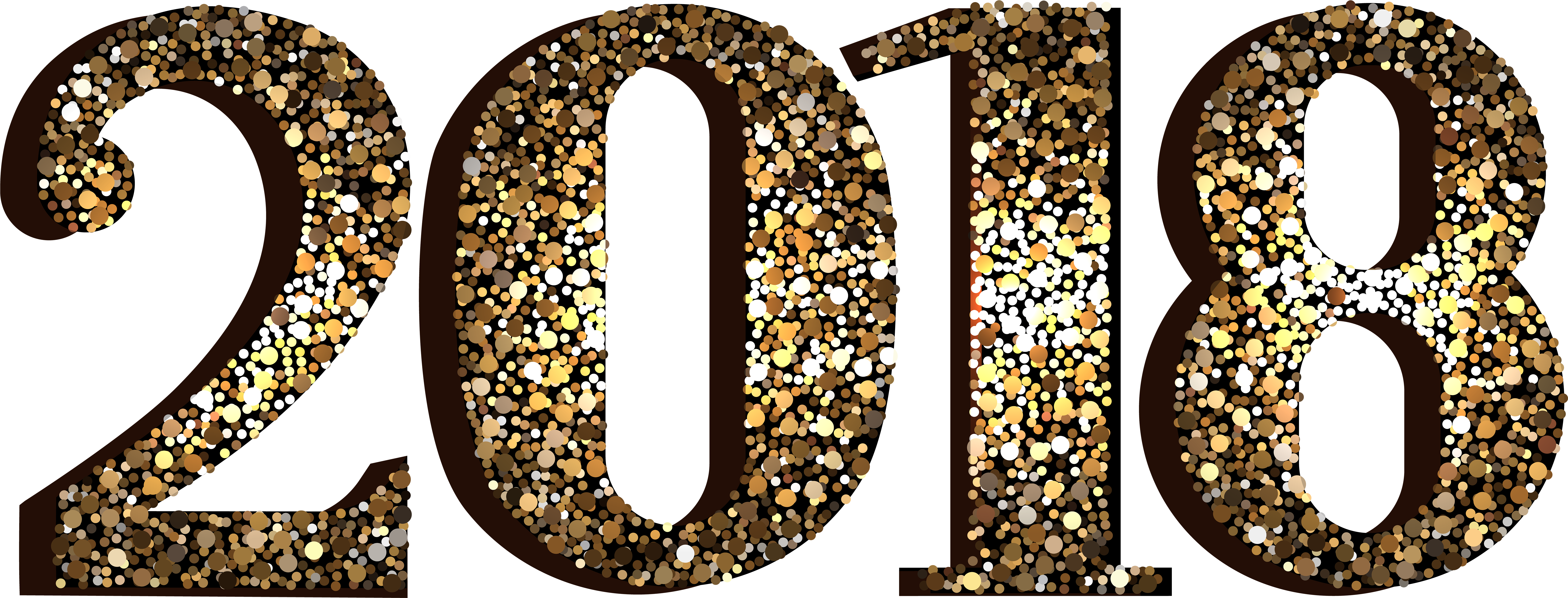 2018 Decorative Transparent Clip Art Image - 2018 Clipart Transparent Background (8000x3075), Png Download