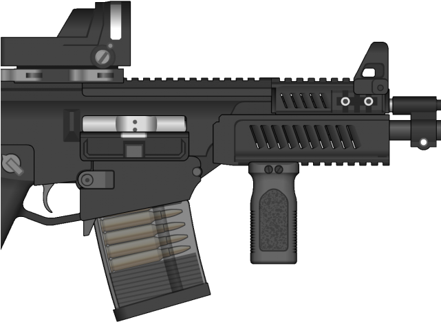 Machine Gun Clipart Real Gun - Assault Rifle Png (640x480), Png Download
