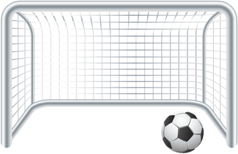 Free Png Download Soccer Ball And Goal Gate Png Images - Transparent Background Soccer Goal Clipart (850x547), Png Download