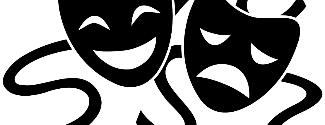 Theatre Masks (1170x429), Png Download
