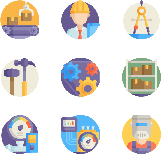 Icons Free Industrial Process (600x564), Png Download