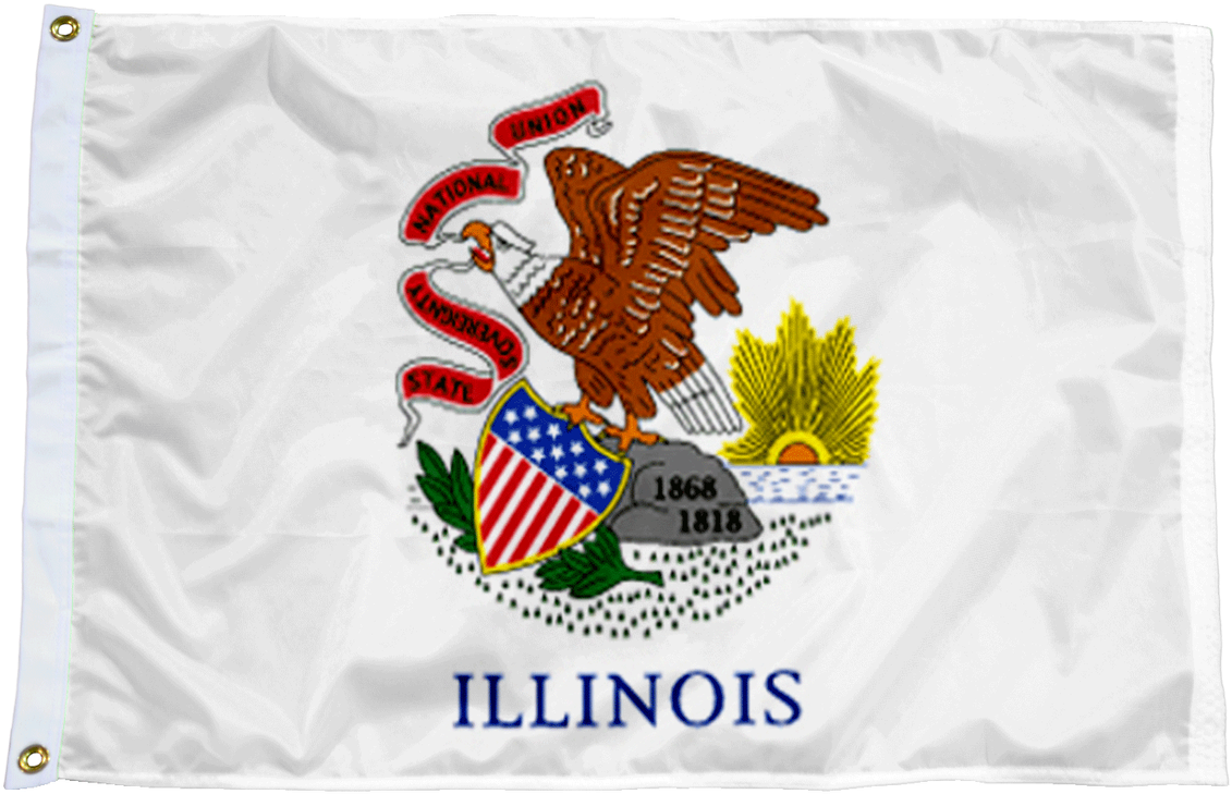Illinois State Flag - Illinois Flag (1280x1280), Png Download
