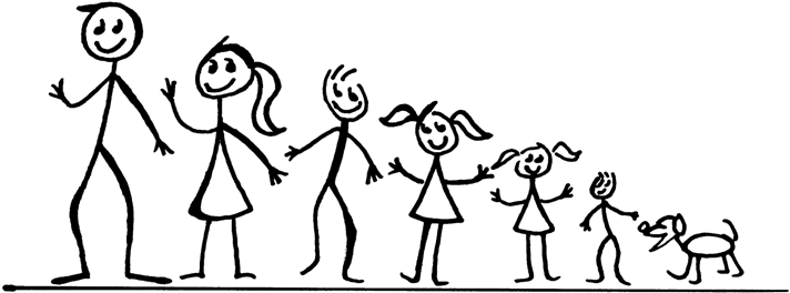 Stick Family Png - Stick Figure Family (873x481), Png Download