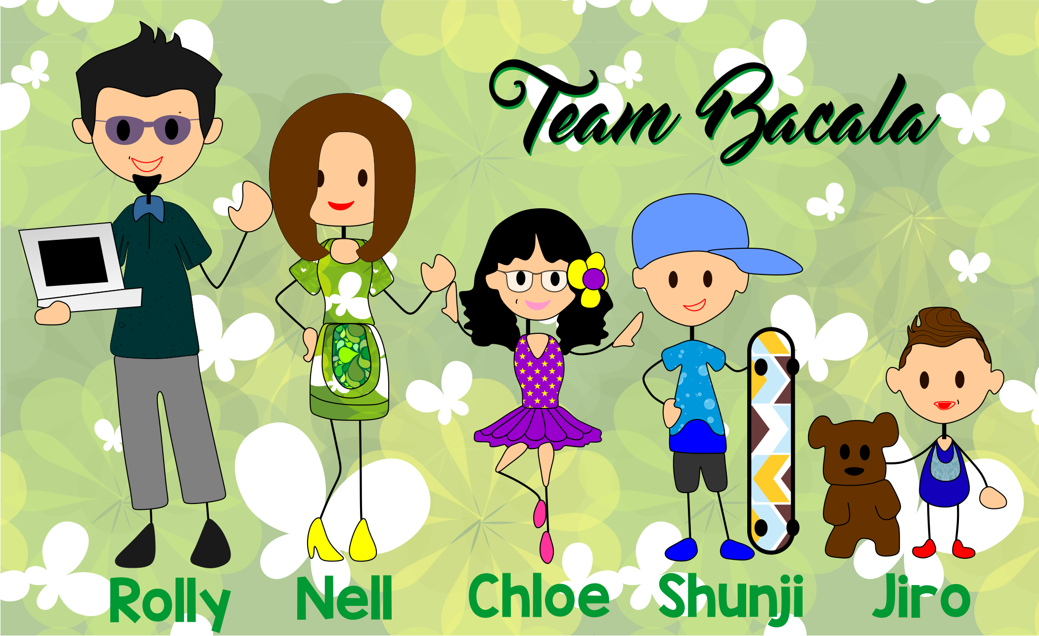 Stick Family - Cartoon (2101x1286), Png Download