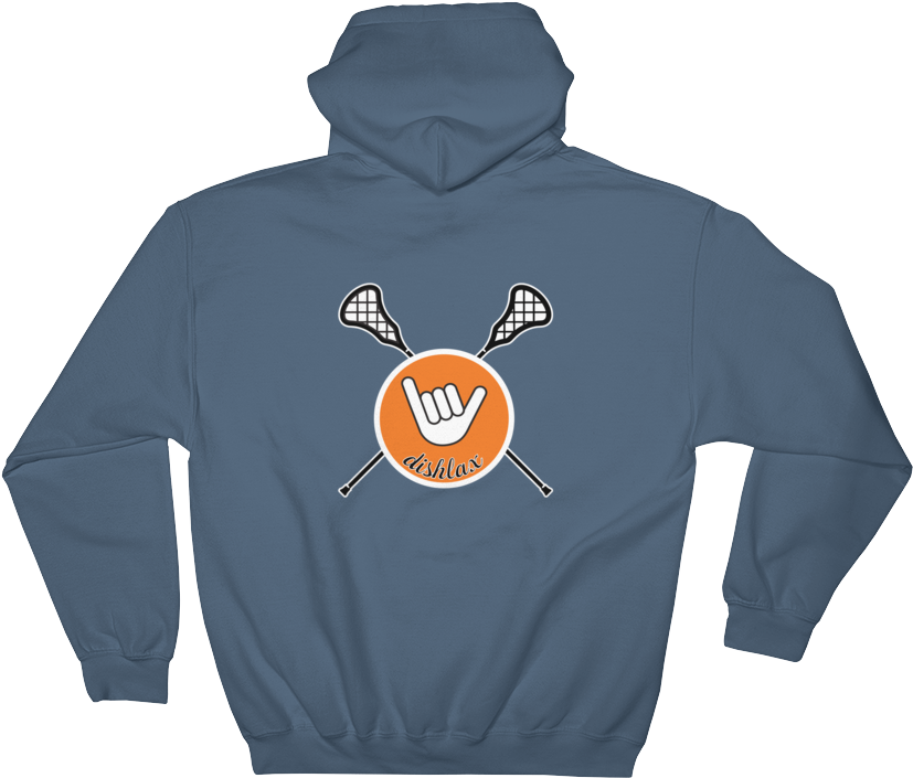 Hang Loose Lacrosse Hoodie Indigo Blue/orange - Sweatshirt (1000x1000), Png Download