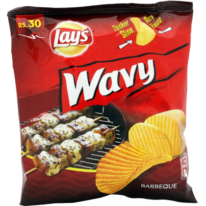 Lays Wavy Bbq 35g Lays Wavy Bbq 35g - Lay's Wavy Chips Pakistani (550x684), Png Download