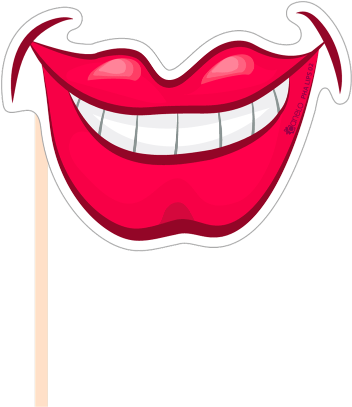 Photocall Gift Party Lips Photobooth-02 (900x900), Png Download