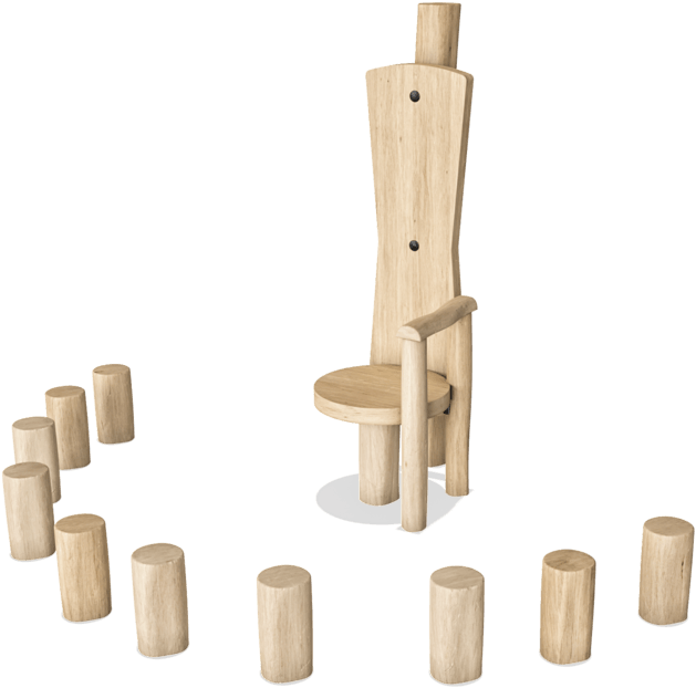Trono Del Príncipe Robinia - Plywood (640x633), Png Download