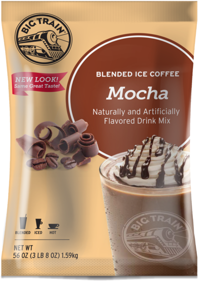 Big Train Mocha Blended Iced Coffee Mix, - Big Train Mocha Coffee (600x600), Png Download