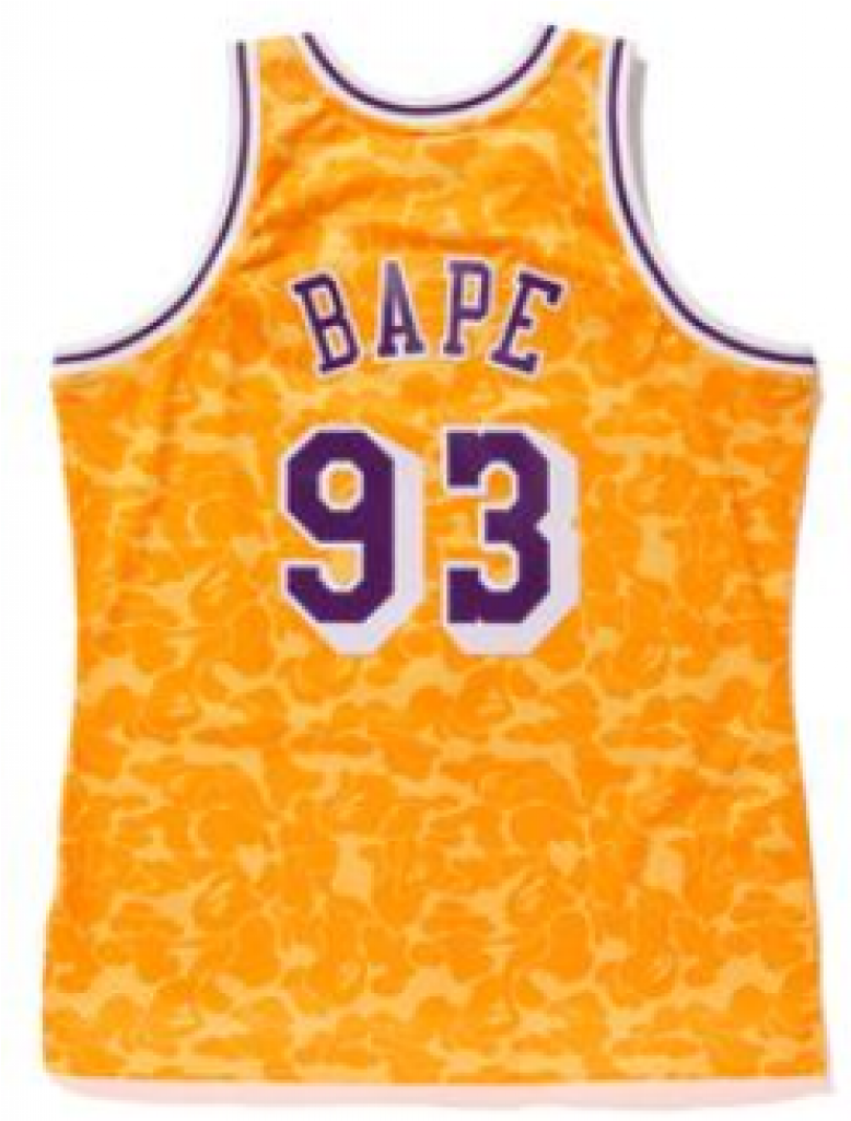 Bape X Mitchell & Ness La Lakers - Lakers Jersey (1024x1024), Png Download