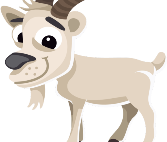 Mountain Goat Clipart Horns - Clip Art Goat Png Cartoon (640x480), Png Download