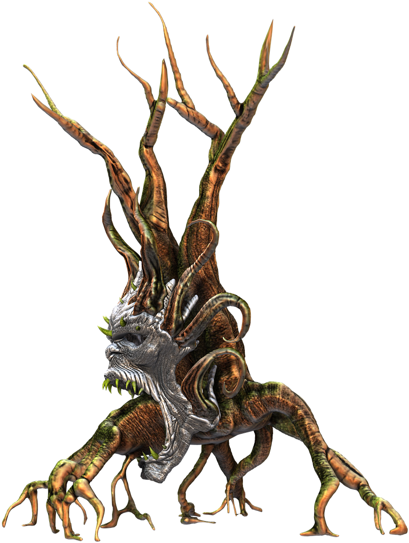 Arbol Con Cara Png (1076x1280), Png Download