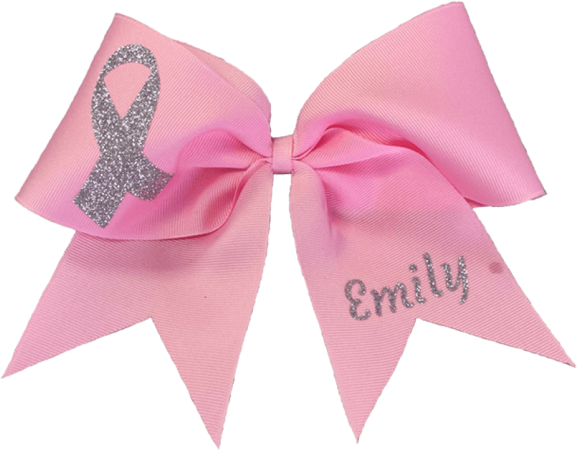 Free Png Download Breast Cancer Cheer Bows Png Images - Breast Cancer Awareness Bows (851x673), Png Download