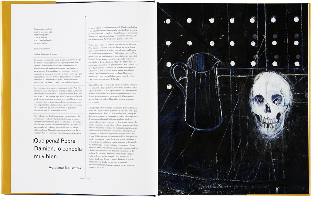Damien Hirst Dark Trees Painting Book - Skull (1024x1024), Png Download