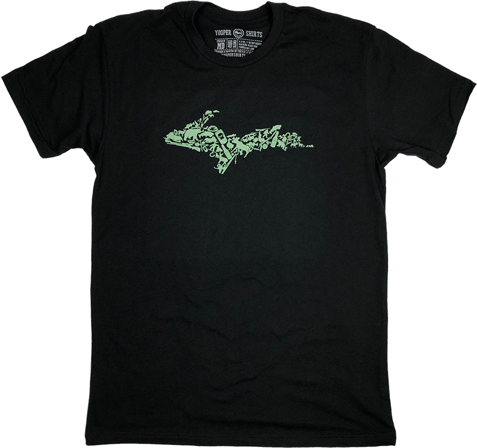 "yooper Icon" Black T-shirt - Tedx Tshirts (1024x1024), Png Download
