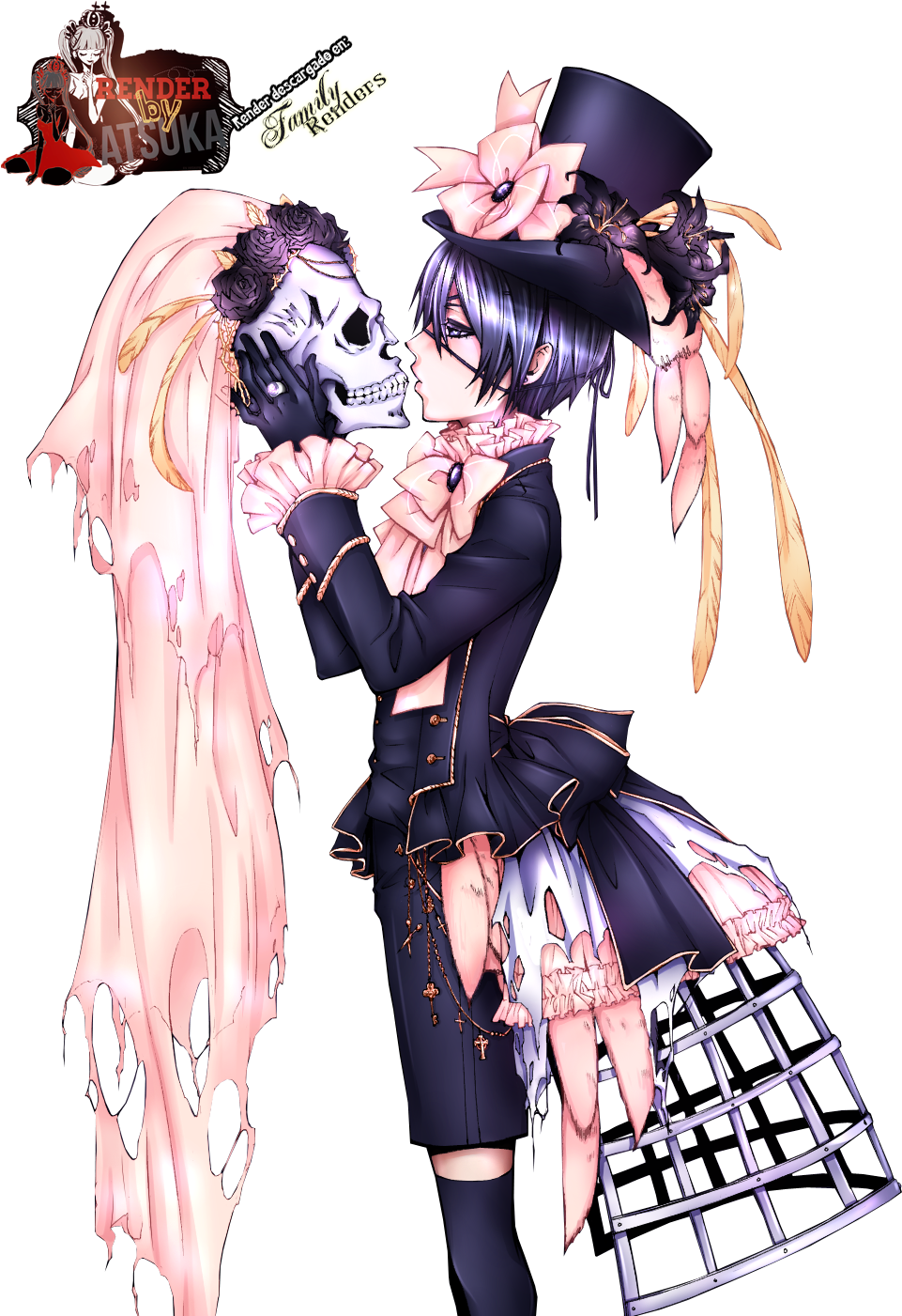 Ciel Phantomhive Dog Au (980x1400), Png Download