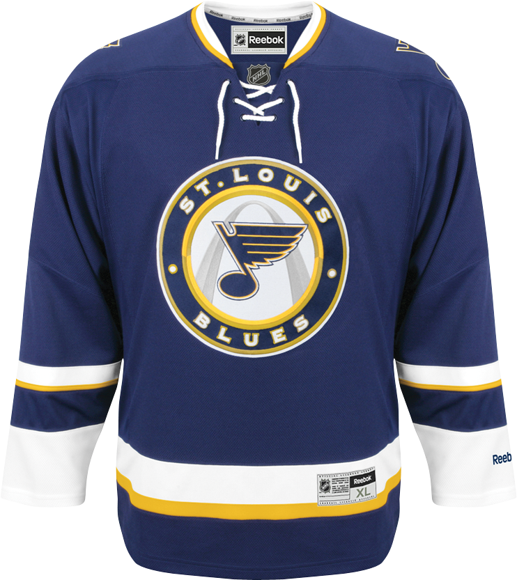 Louis Blues Third Adult's Jersey Blank - Blues Jersey (850x850), Png Download
