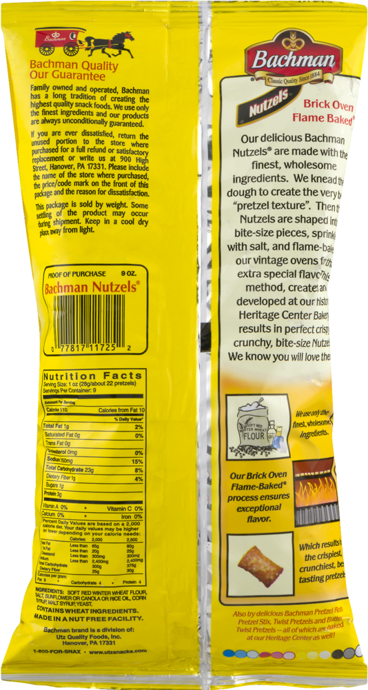 Bachman Pretzels, Nutzels - Convenience Food (1000x1000), Png Download