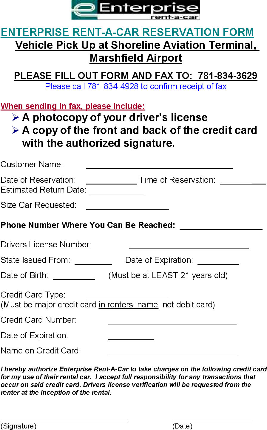 Enterprise Rent A Car Receipt Form - Enterprise Rent A Car (1224x1584), Png Download