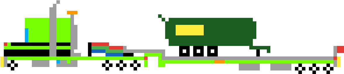 Kenworth W900 With Step Deck Trailer Hauling A Husky - Diagram (1200x1200), Png Download