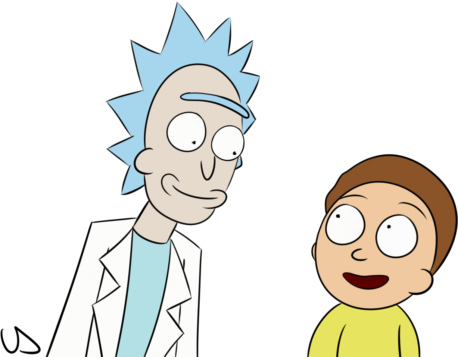 Rick And Morty Clipart African American - Cartoon (1600x1184), Png Download