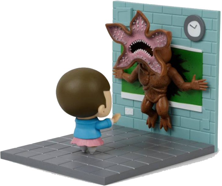 Stranger Things Diorama Eleven Vs Demogorgon Lc Exclusive - Stranger Things 2 Figures (800x800), Png Download