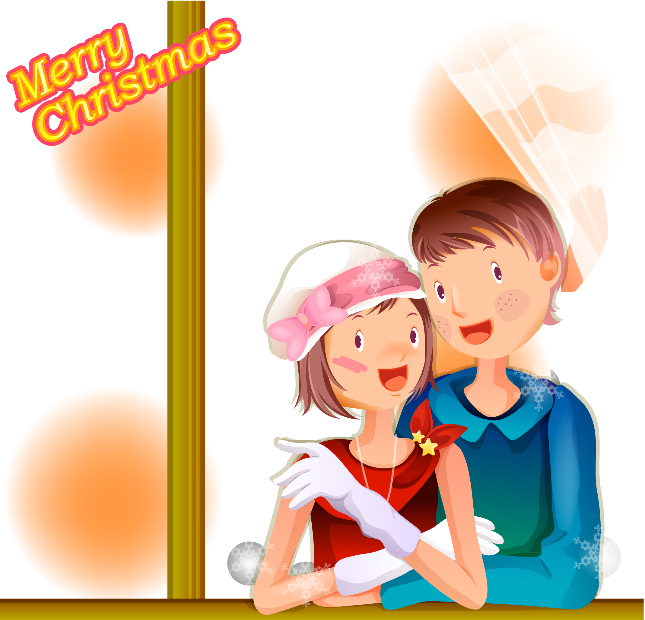 4k Christmas Wallpaper - Merry Christmas Wishes To Couple (2138x2053), Png Download