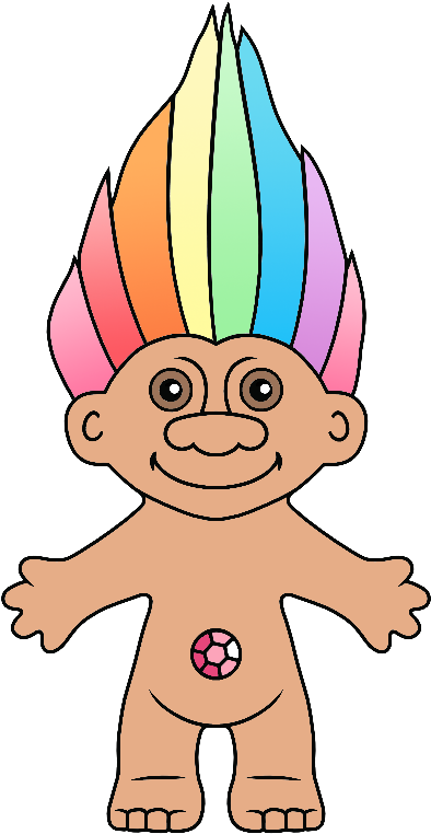 Troll Magic - Troll Rainbow (517x800), Png Download