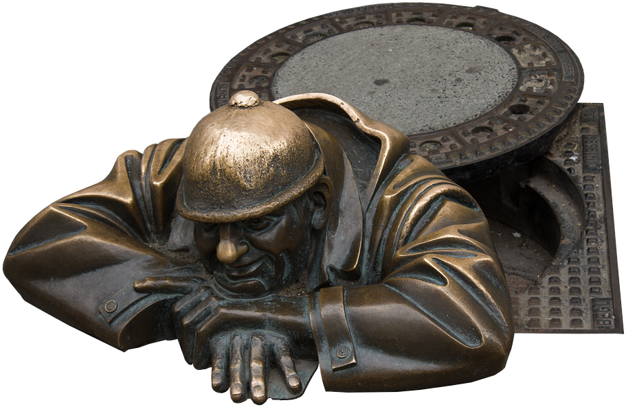 Sculpture, Bratislava, Slovakia, Bronze Sculpture, - Cumil (960x653), Png Download