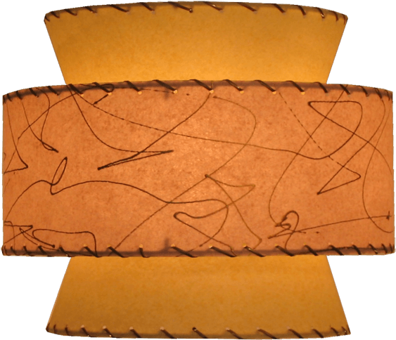 Vintage Fifties-style Lampshade - Leather (600x532), Png Download