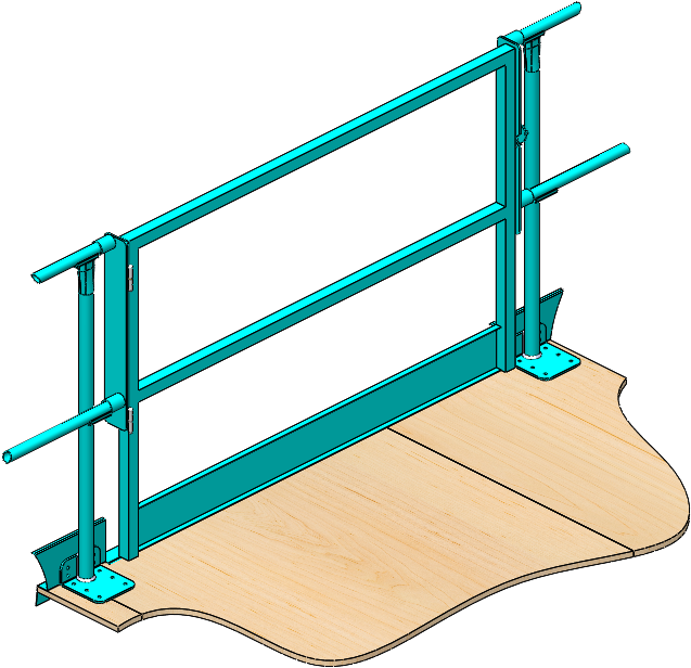 Mezzanine Handrail - Plywood (636x636), Png Download