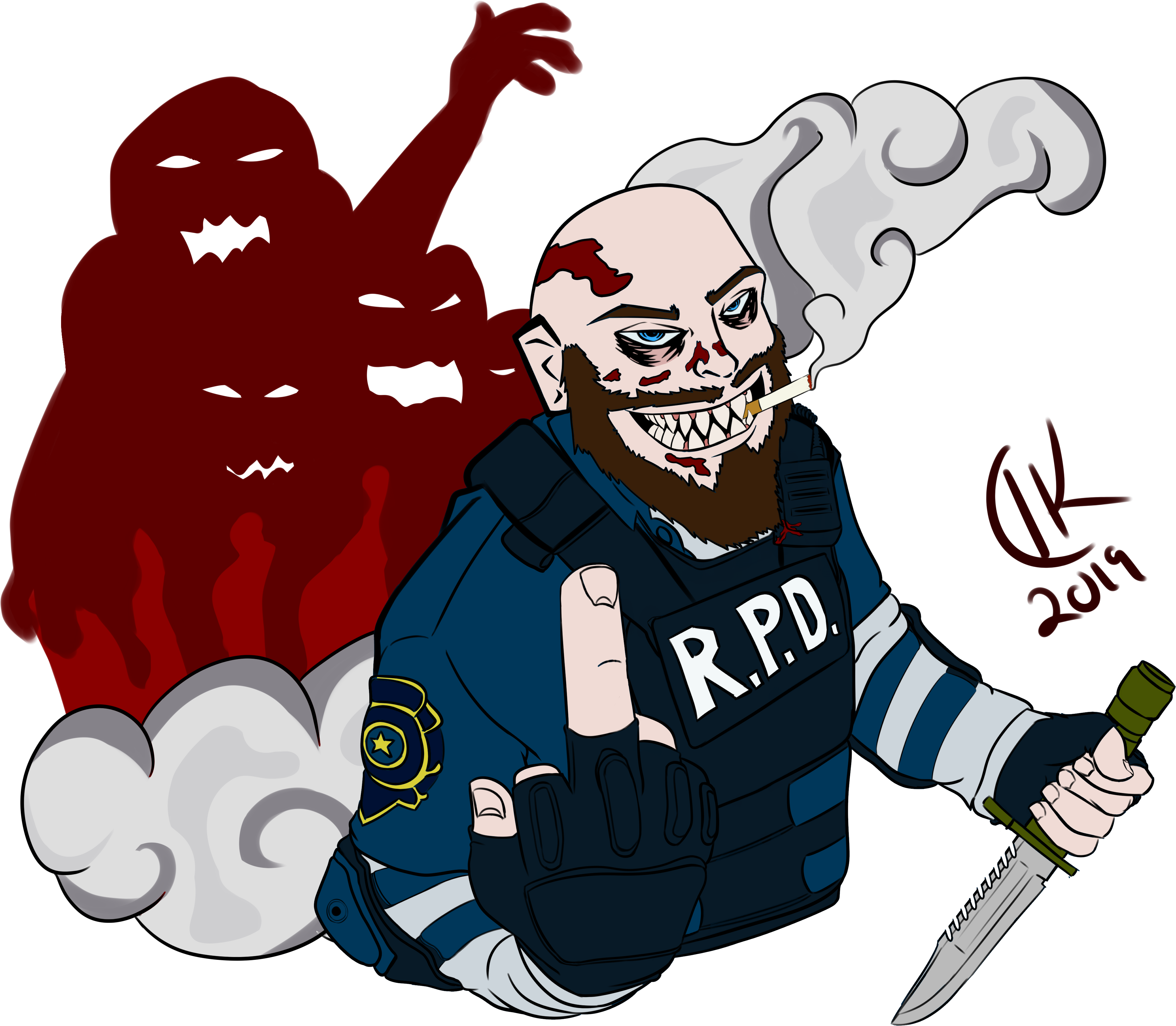 To Much Re2 Remake - Illustration (4000x4000), Png Download