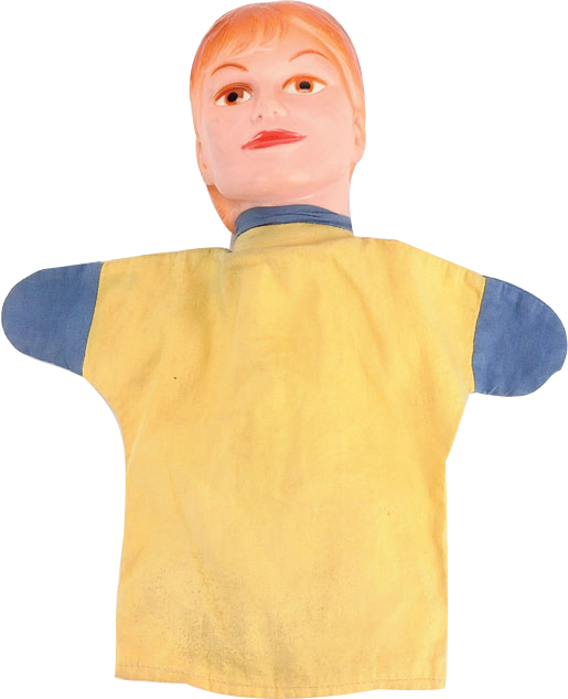 1966 Mettoy Marina Glove Puppet - Mask (515x634), Png Download