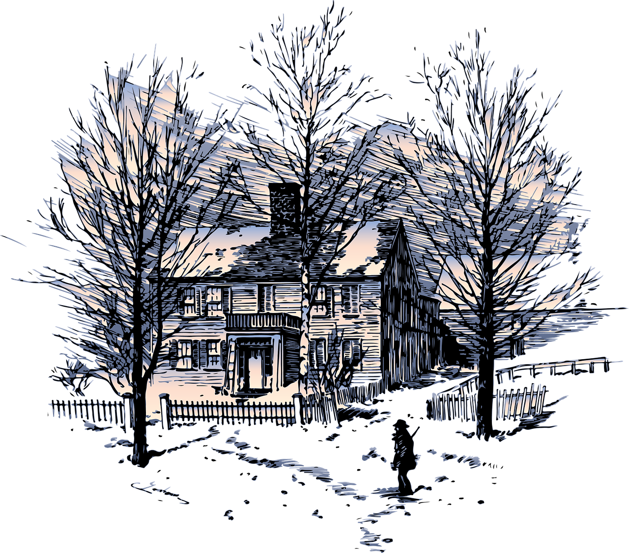 Casa De Invierno Png (1280x1127), Png Download
