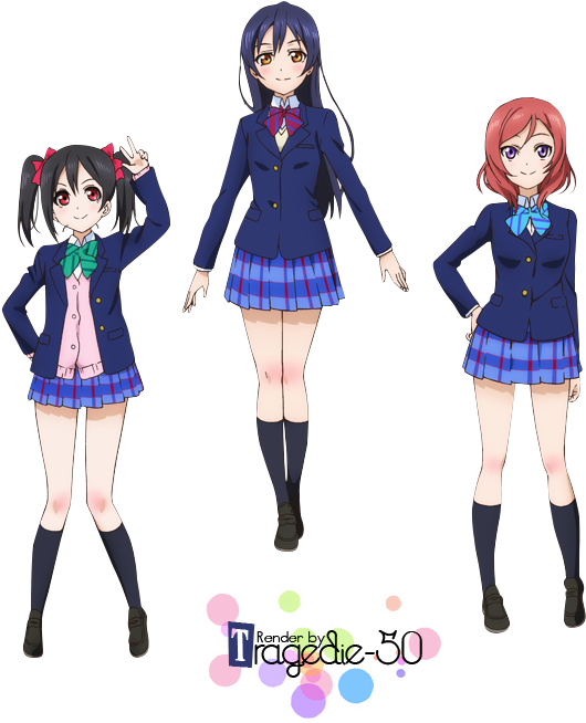 Yazawa Nico & Sonoda Umi & Kousaka Honoka - Love Live Nico Full Body (569x677), Png Download