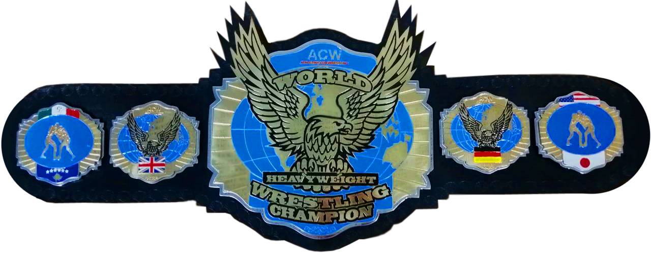 01 World Heavyweight Championship - Pro Wrestling Title Custom Us (1280x502), Png Download