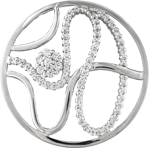 Fantasy Insignia Swirl Flower Cz 33mm - Ring (800x800), Png Download