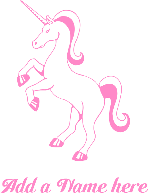 Personalisable Pink Unicorn Banner - Illustration (700x700), Png Download