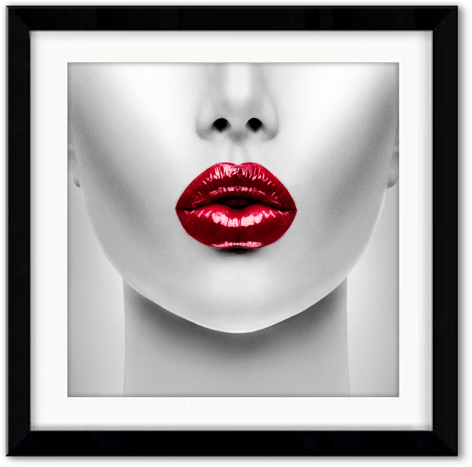 Red Lips - Girl (800x800), Png Download