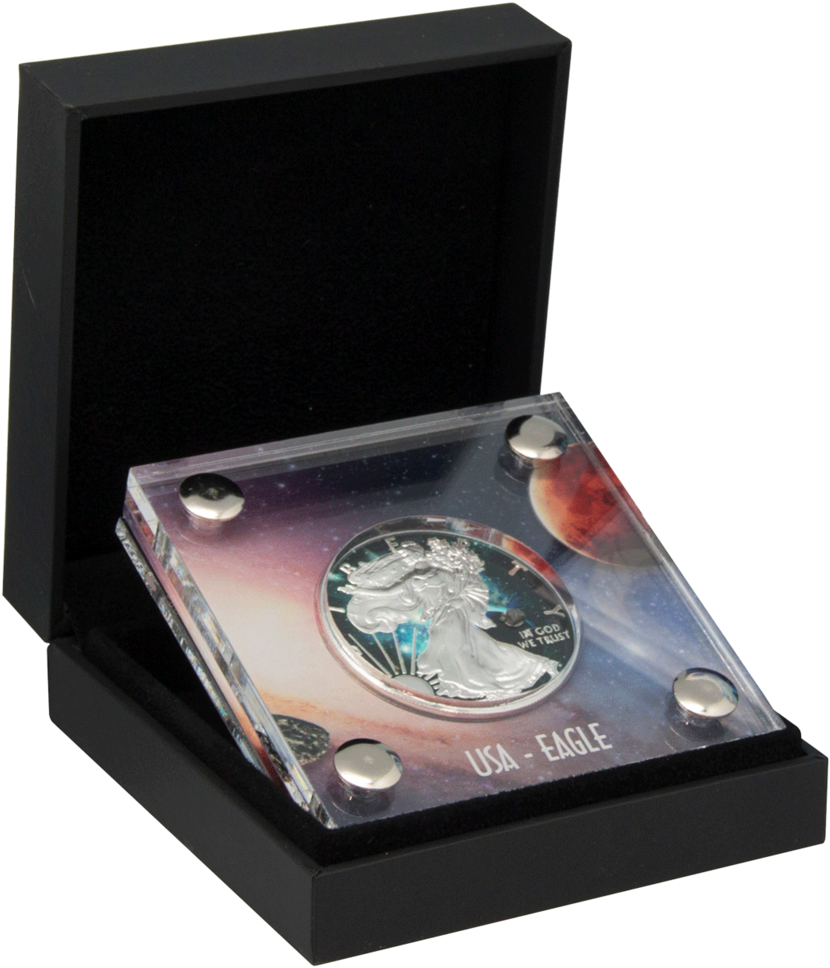 1 Us-dollar Usa 2017 Cosmic Investment "american Eagle" - Silver Medal (956x1079), Png Download