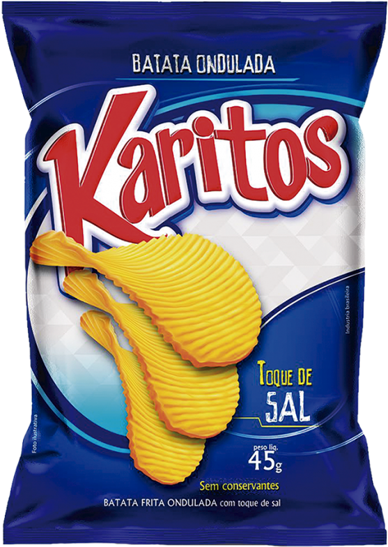 Karitos Toque Sal 45g - Potato Chip (844x840), Png Download