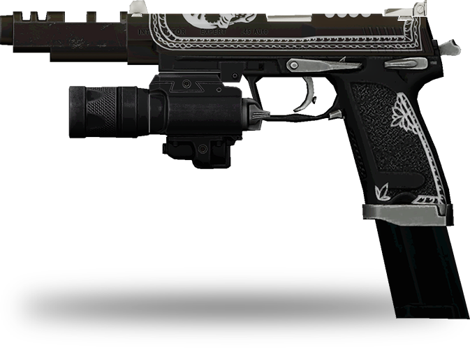 Los Mariachis Akimbo Interceptor 45 Pistols - Firearm (673x498), Png Download