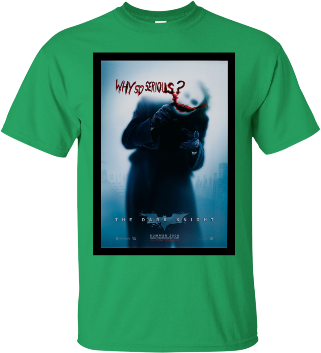 The Dark Knight Movie Poster T-shirt - Dark Knight Why So Serious (1155x1155), Png Download