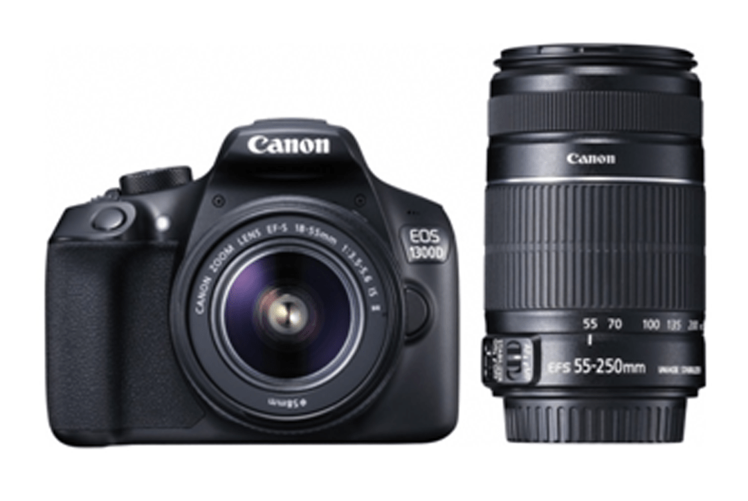 Canon Eos 1300d Ef S18 55 Ii 55 250 Mm 18 Mp Dslr - Canon 1300d Dual Lens (1080x1920), Png Download