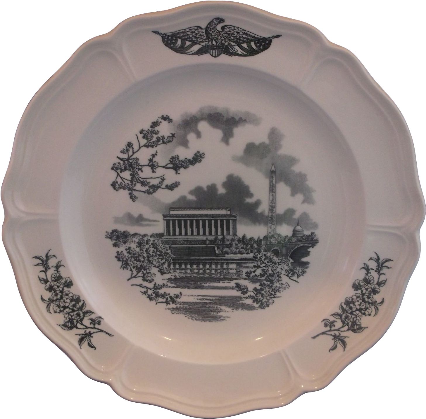 The Federal City Wedgwood Plate Washington Monument - Porcelain (1456x1456), Png Download