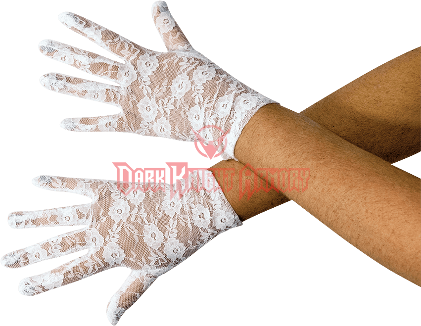 White Lace Gloves - Temporary Tattoo (850x850), Png Download