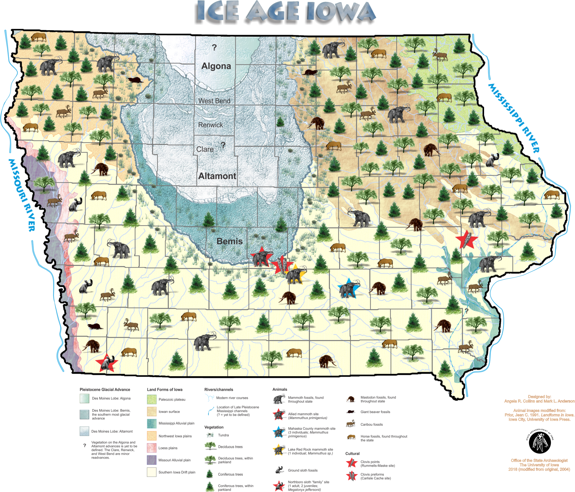 Signage - Iowa Map (2000x1705), Png Download